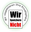 Wir speichern nicht, keine Vorratsdatenspeicherung!